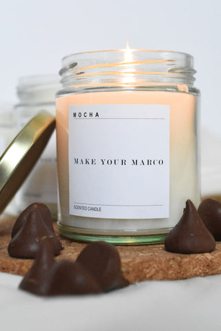 chocolate scented candle x MOCHA
