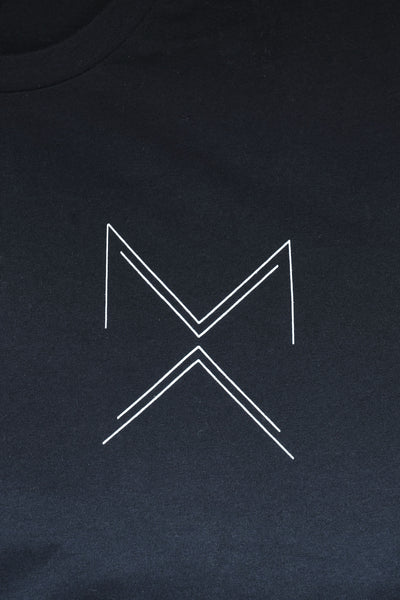 Front zoom of minimal white front pocket logo