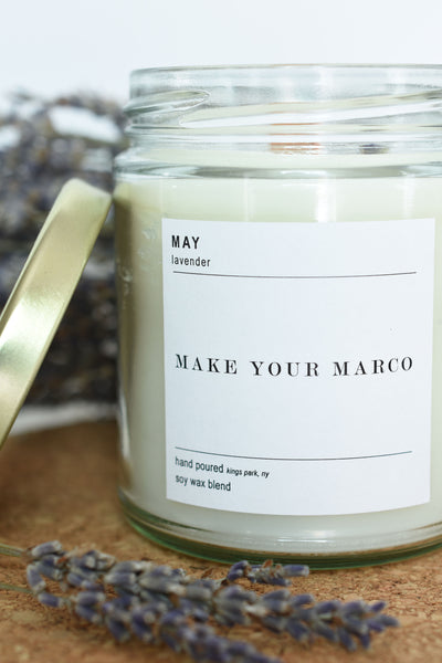 lavender scented candle x MAY