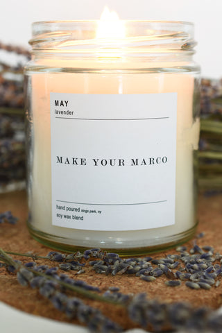 lavender scented candle x MAY