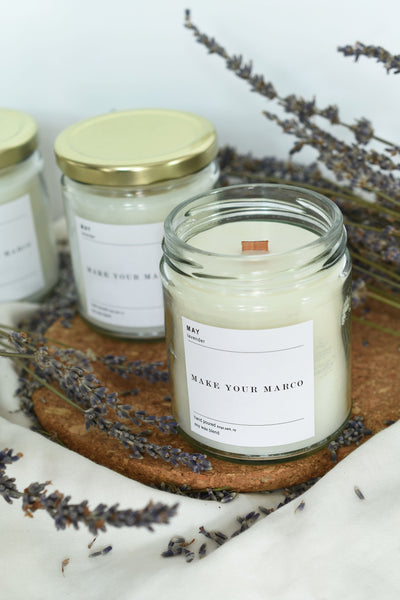 lavender scented candle x MAY