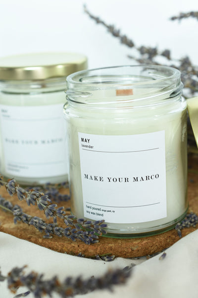 lavender scented candle x MAY